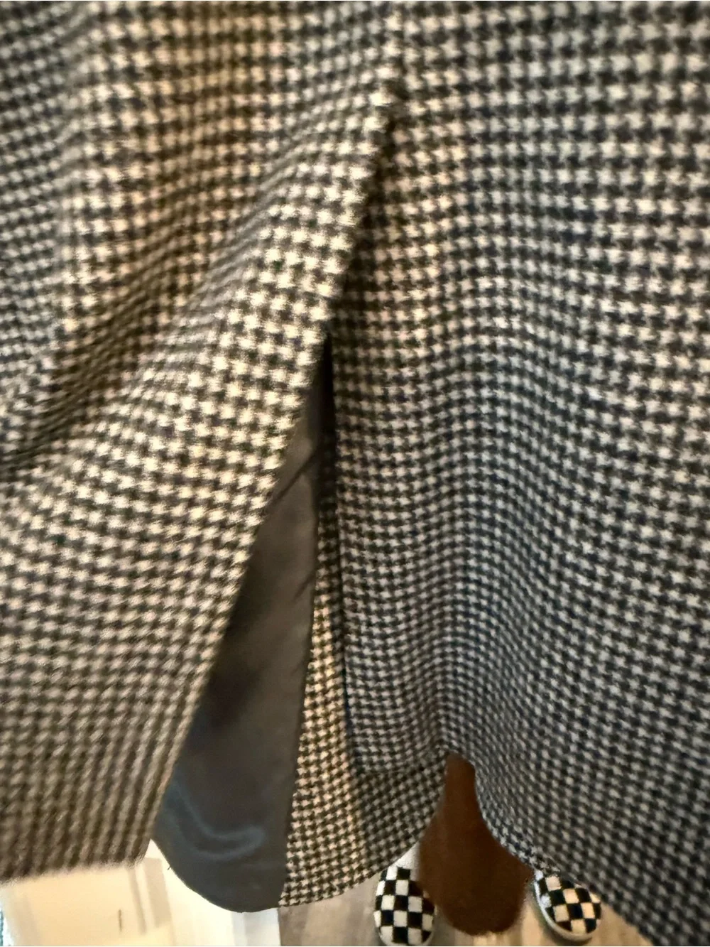 Hart Schaffner Marx Black & White Houndstooth Sport Coat